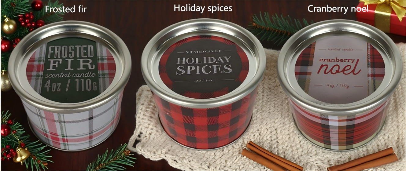 Printed Tin Candles